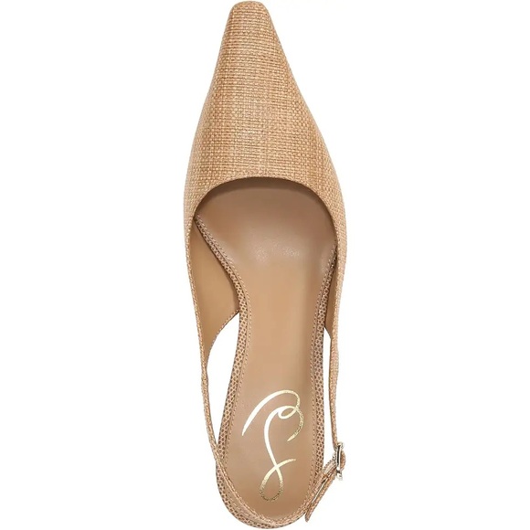 Sam Edelman Bianka Slingback in raffia tan, sold out color. Size: 7 New in Box - Picture 5 of 8